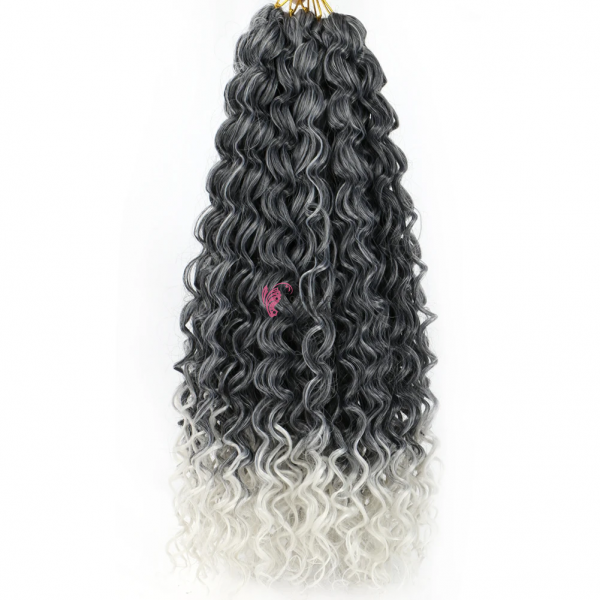 Codite de par Afro Hawaii Ocean Wave Crochet Twist de 50 cm Cod HOW50T1GREY Brunet cu Grey